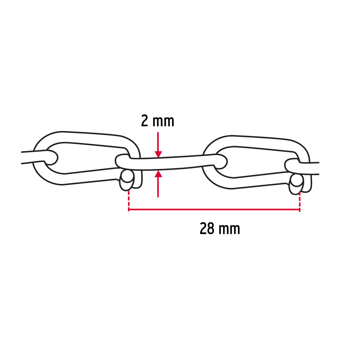 Cadena tipo victor 2.0 mm