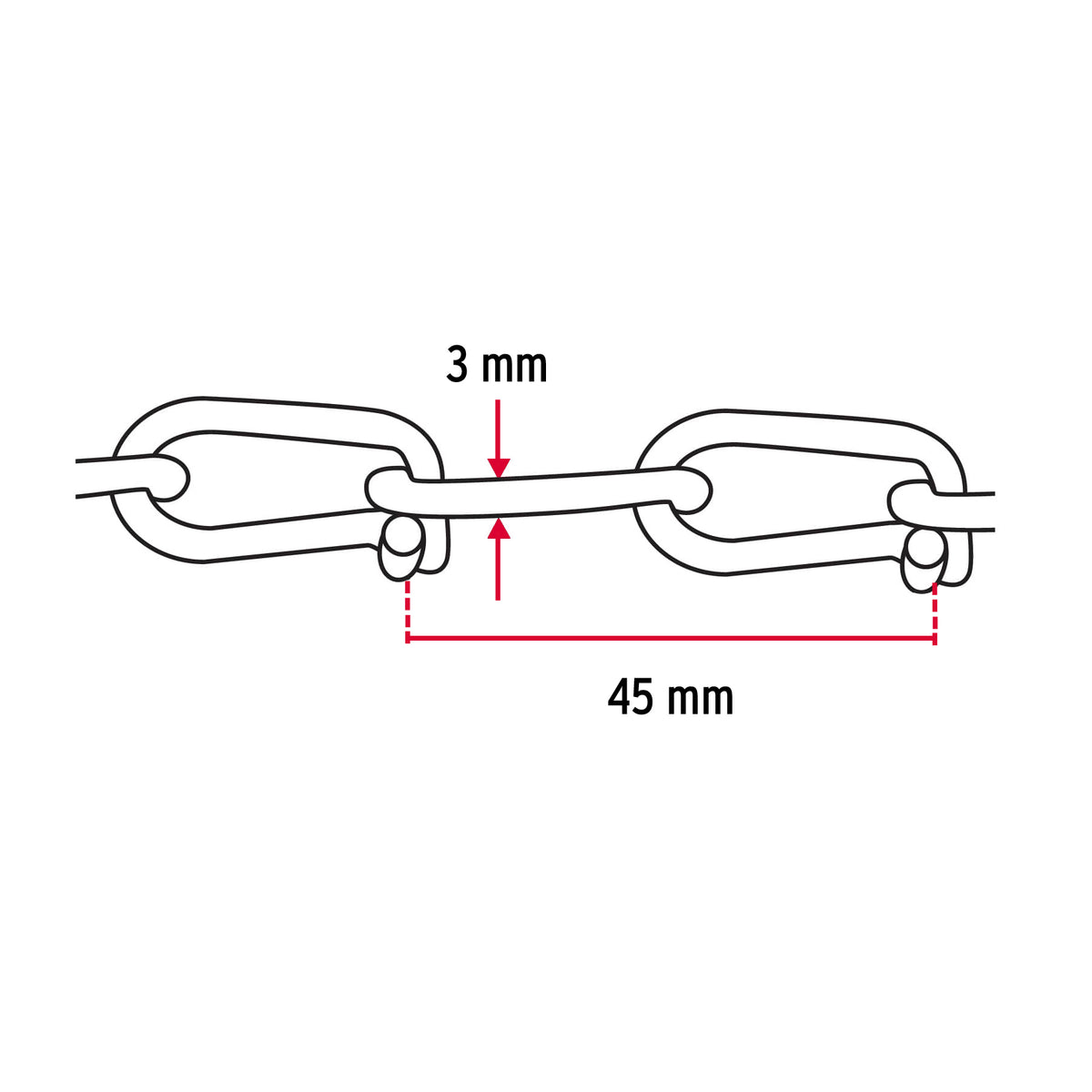 Cadena tipo victor 3.0 mm