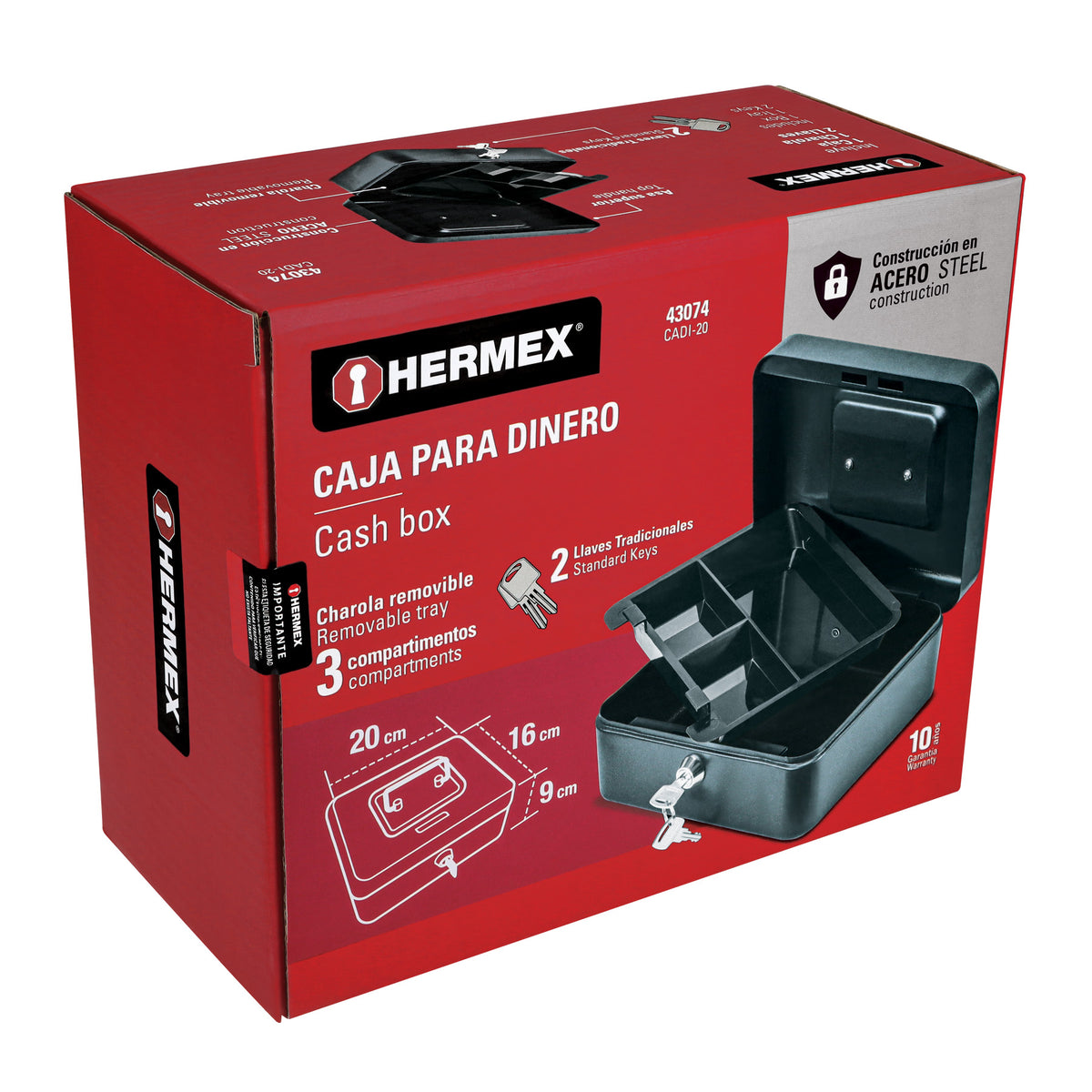Caja de dinero, 20 cm