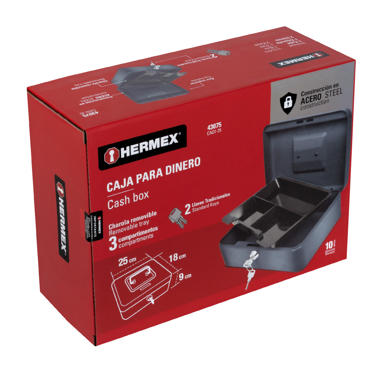 Caja de dinero, 25 cm