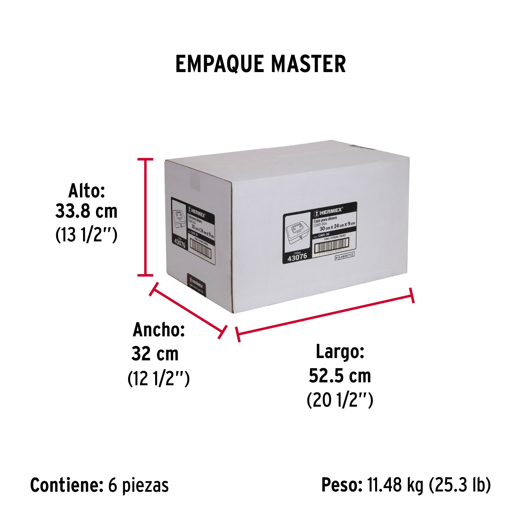 Caja de dinero, 30 cm