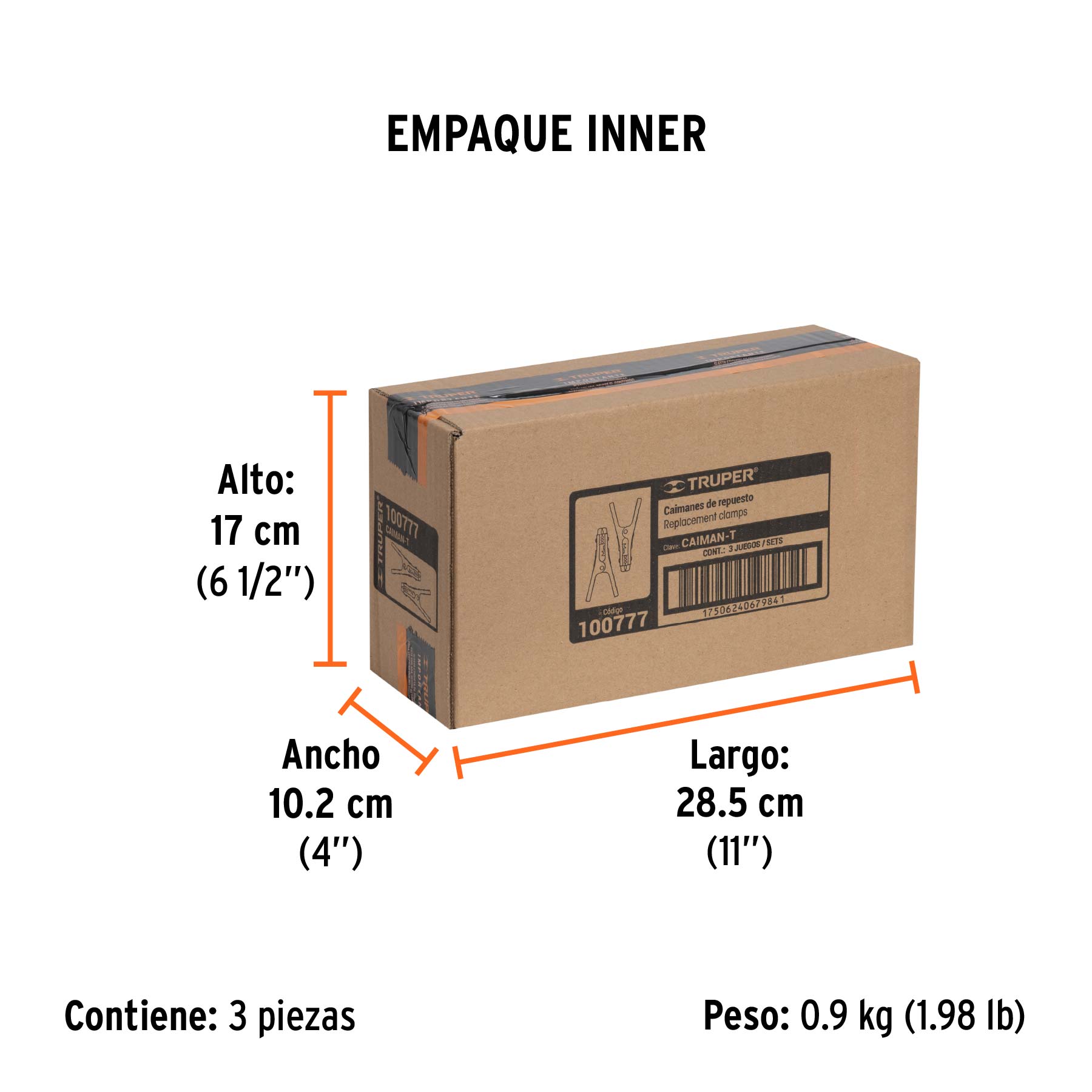 Pinzas caimán para cable pasa corriente, 2 piezas