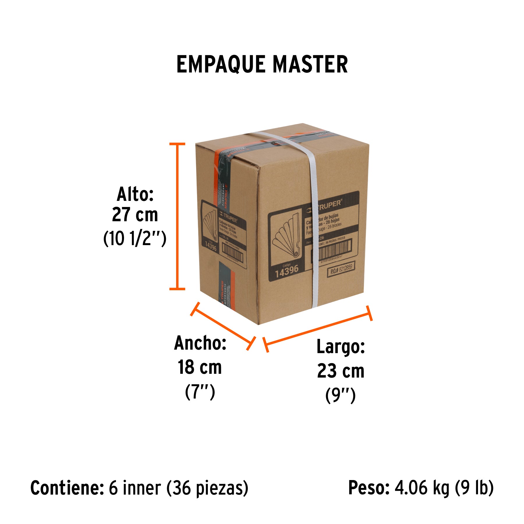 Calibrador para bujías, 26 hojas