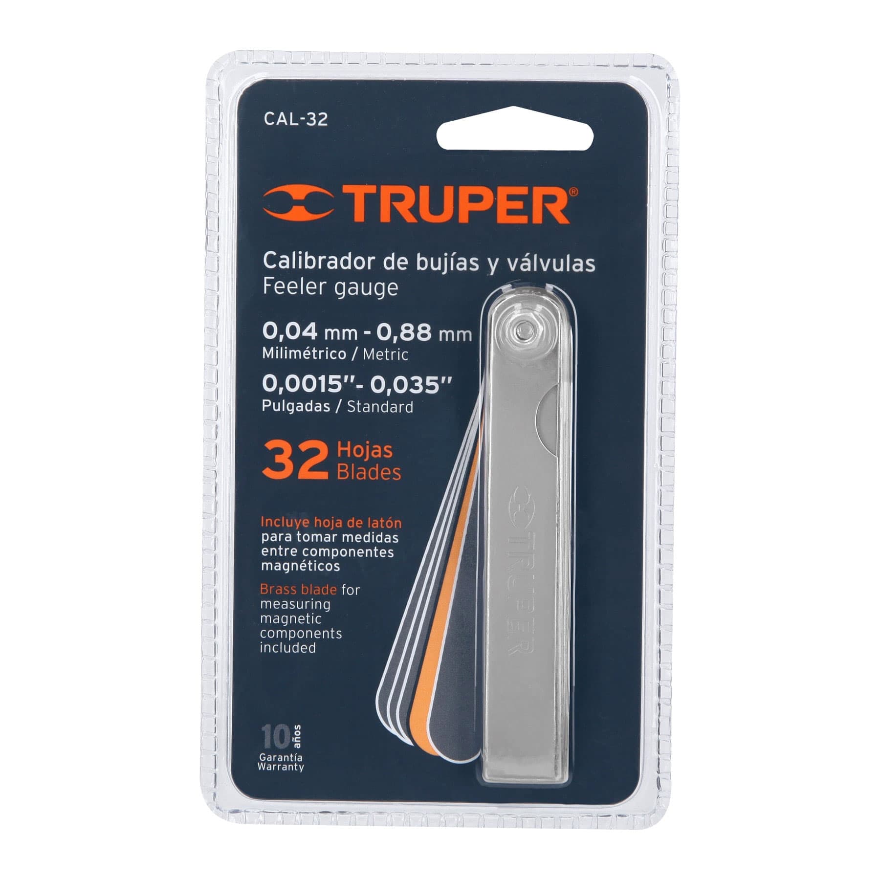 Calibrador para bujías, 32 hojas
