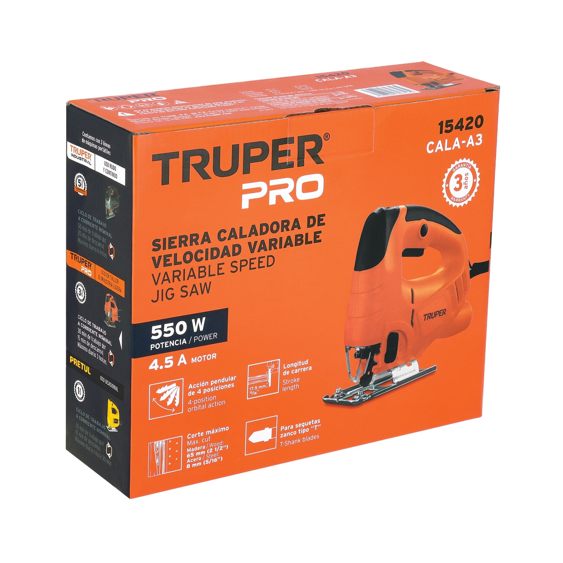 Sierra caladora, profesional, 550 W