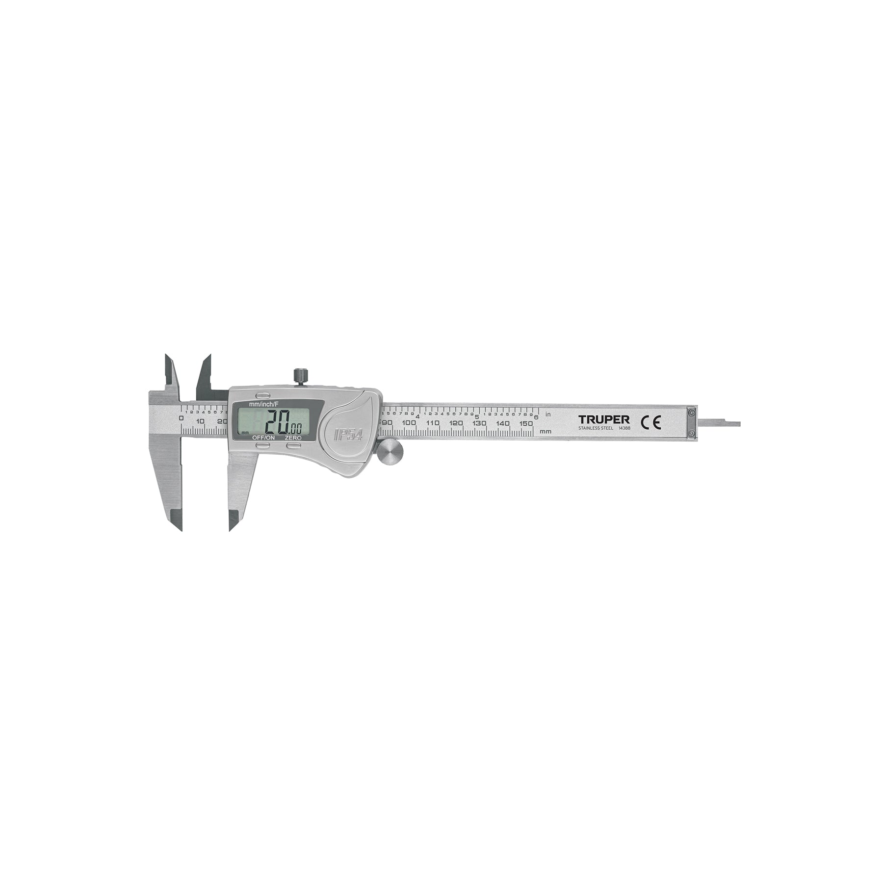 Calibrador digital de 6", milimétrico y standard
