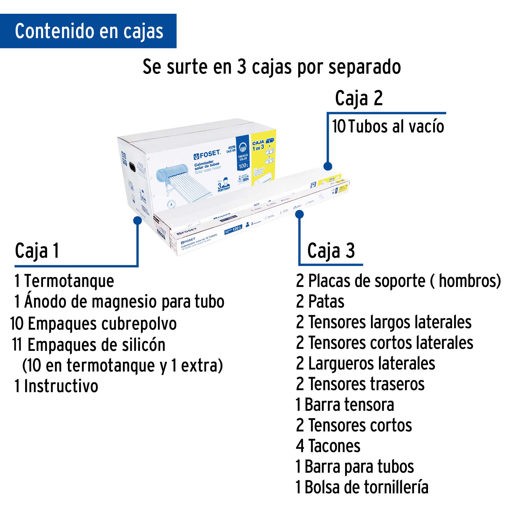 Calentador de agua solar 130 Litros 2 ó 3 personas