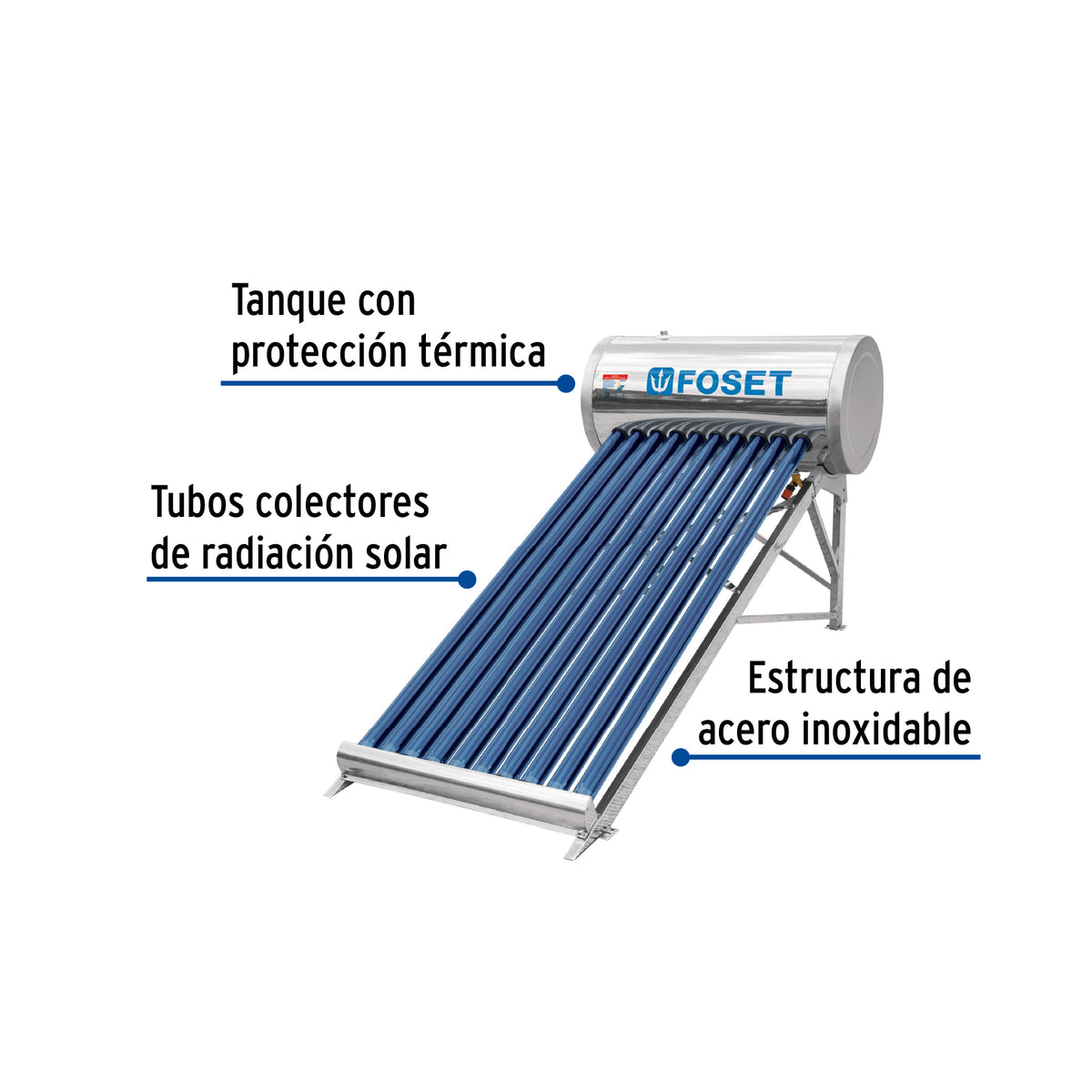 Calentador de agua solar 130 Litros 2 ó 3 personas