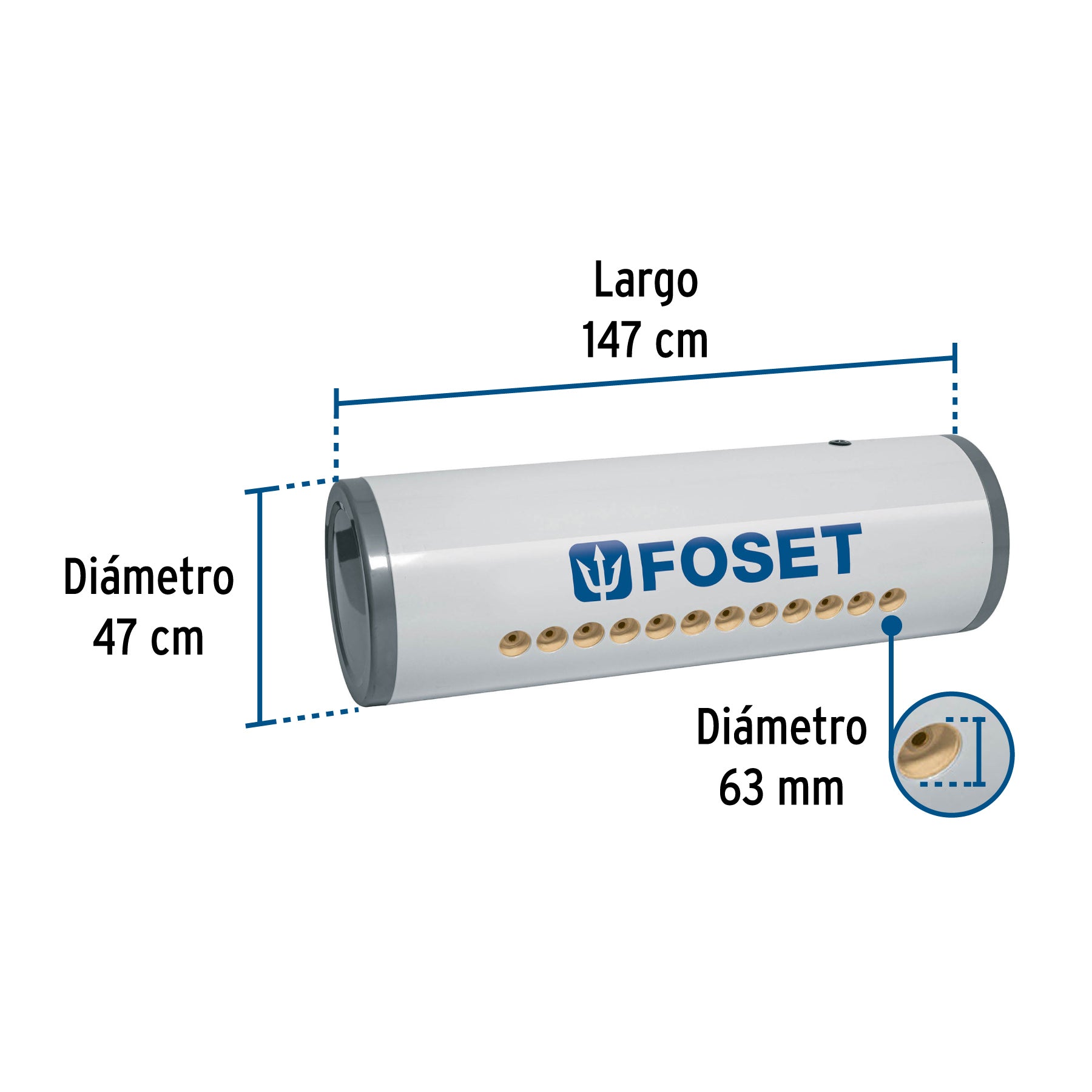 Termotanque p/calentador solar CALE-12HS, FOSET