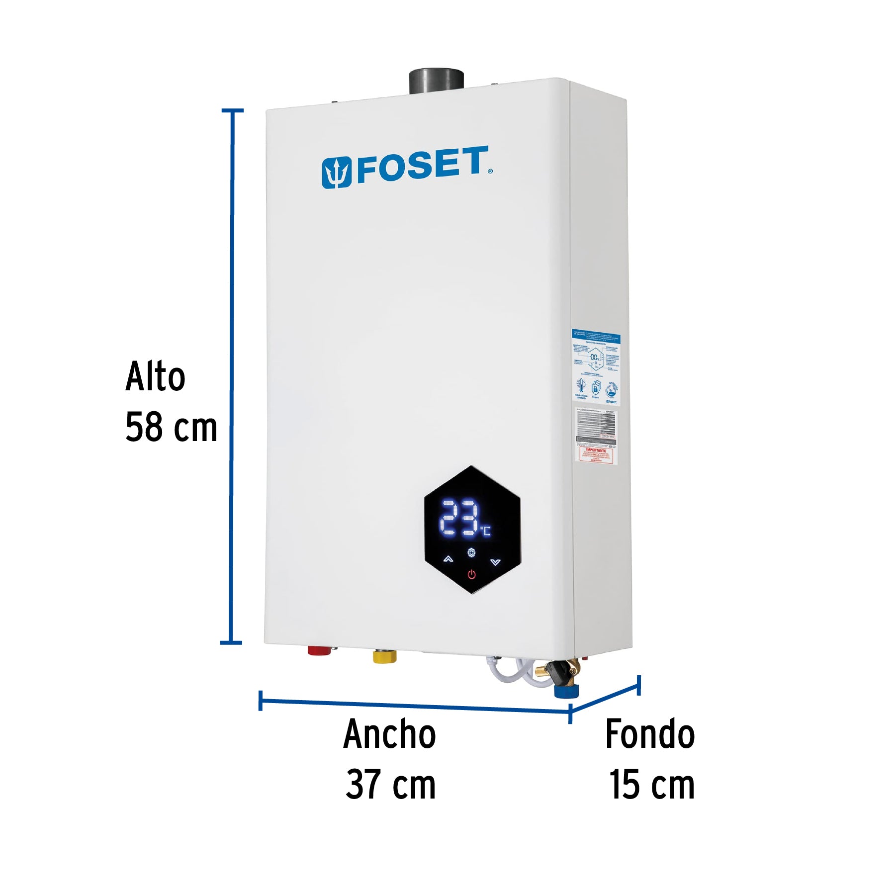 Calentador instantáneo modulante, 14 L, gas LP, 2 servicios