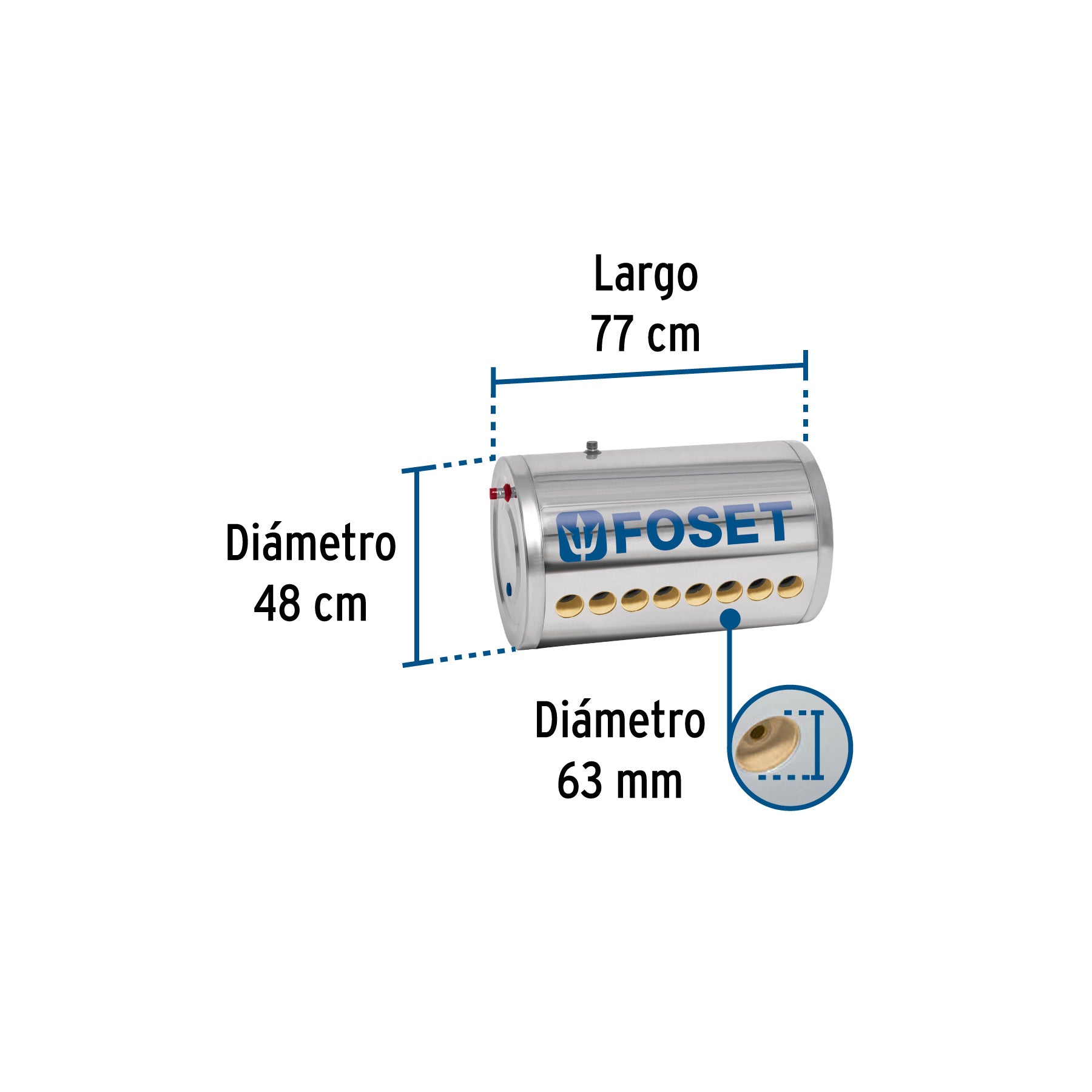Termotanque p/calentador solar CALE-8S, FOSET
