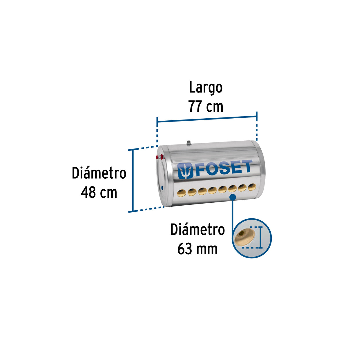 Termotanque p/calentador solar CALE-8S, FOSET