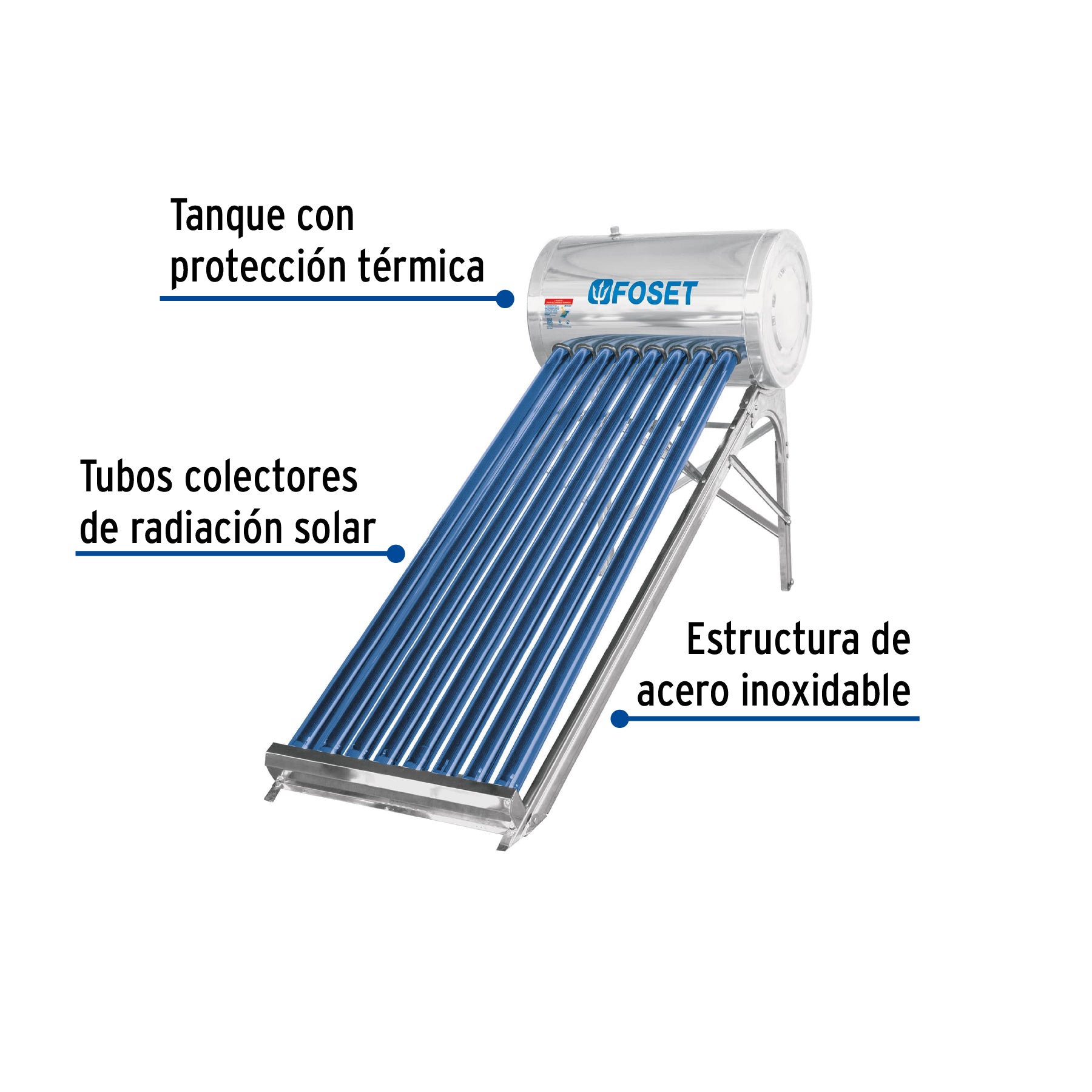 Calentador de agua solar 92 Litros 2 personas