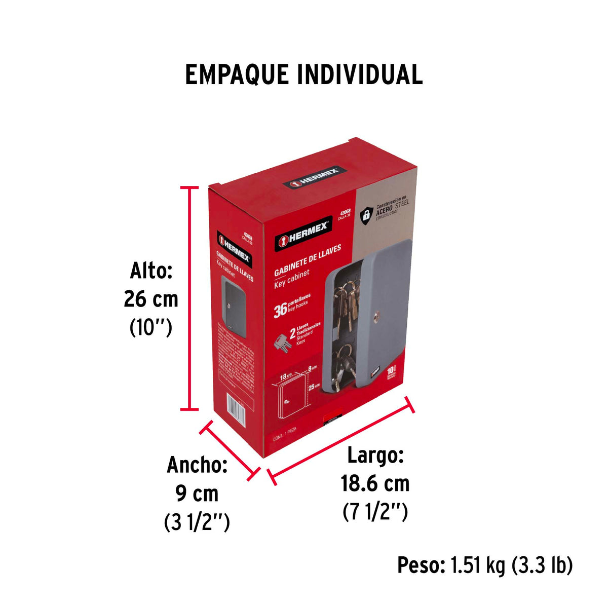 Caja para 36 llaves