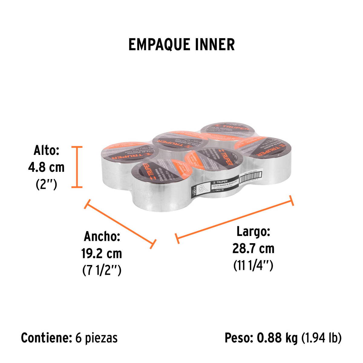 Cinta de aluminio 48 mm x 10 m