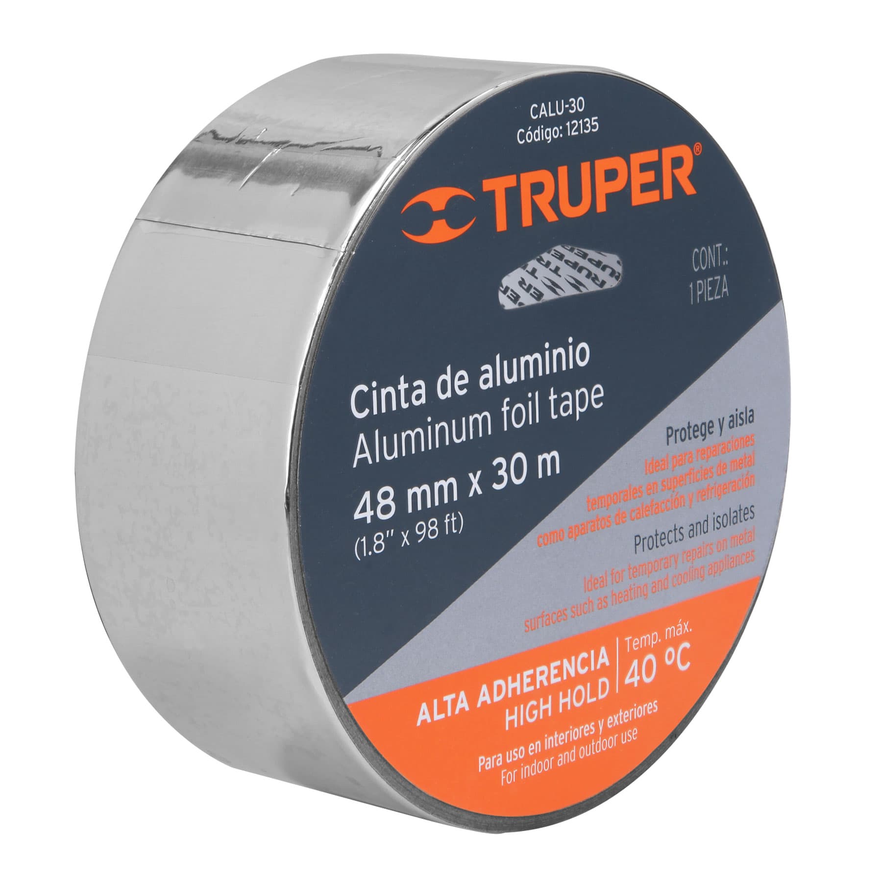 Cinta de aluminio, 48 mm x 30 m