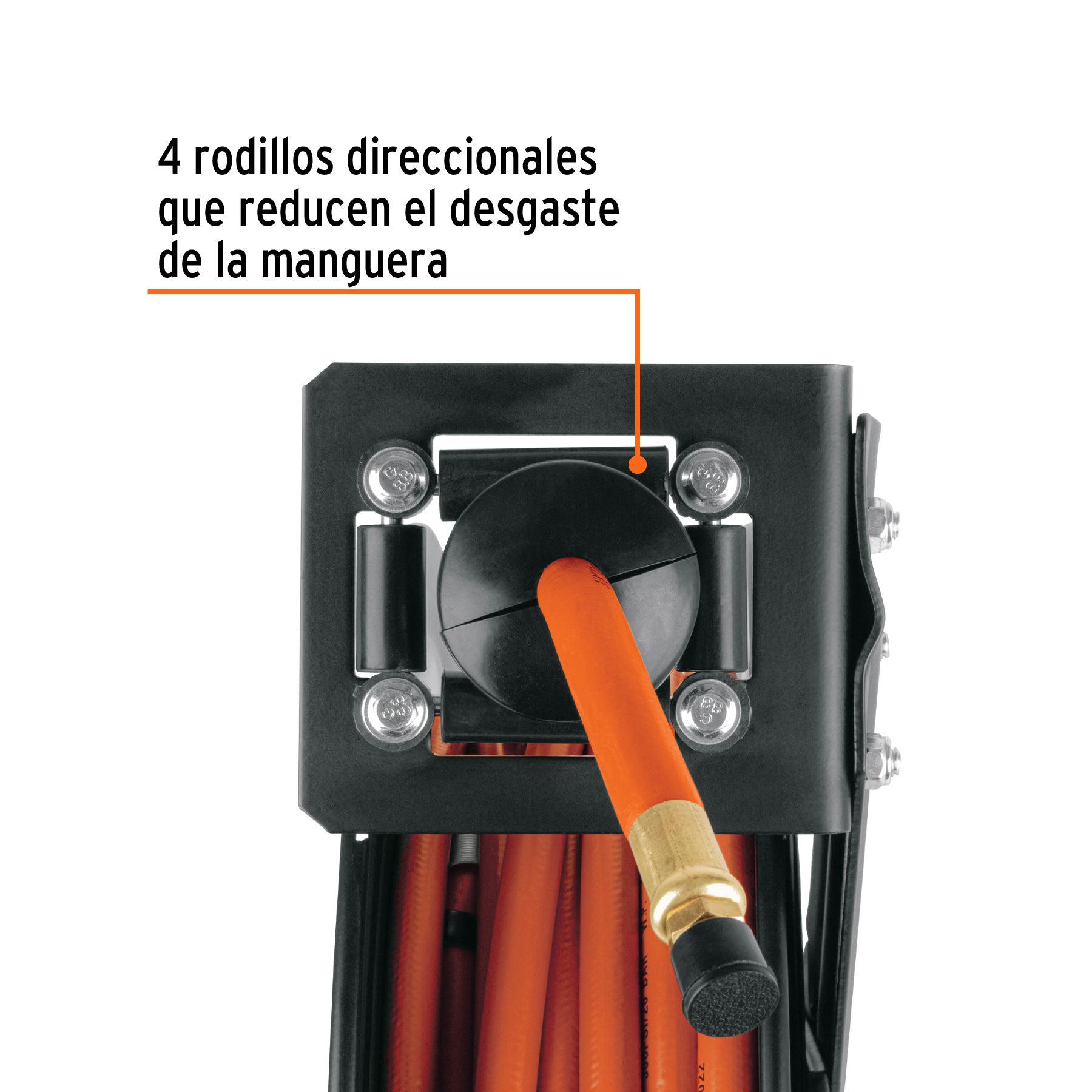 Carrete retráctil con manguera, 15 mts