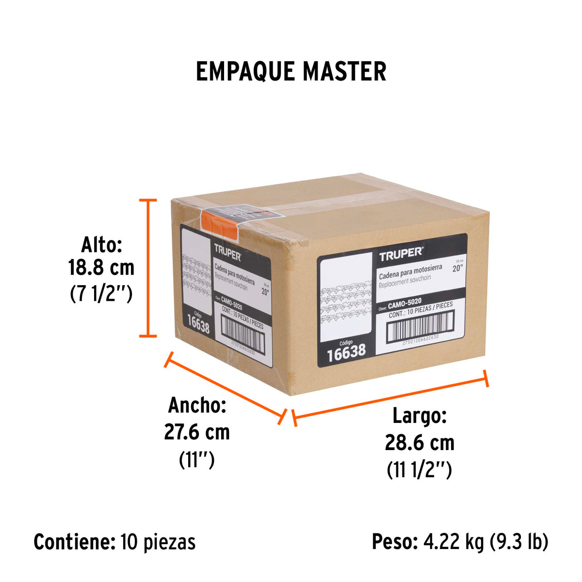 Cadena de repuesto para motosierra 20"