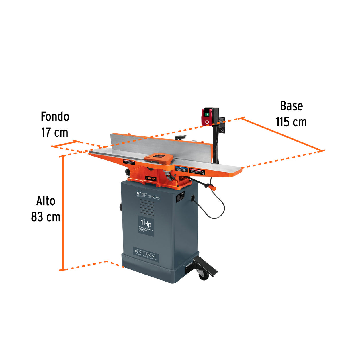 Canteadora 6' de 750 W (1 HP), Truper
