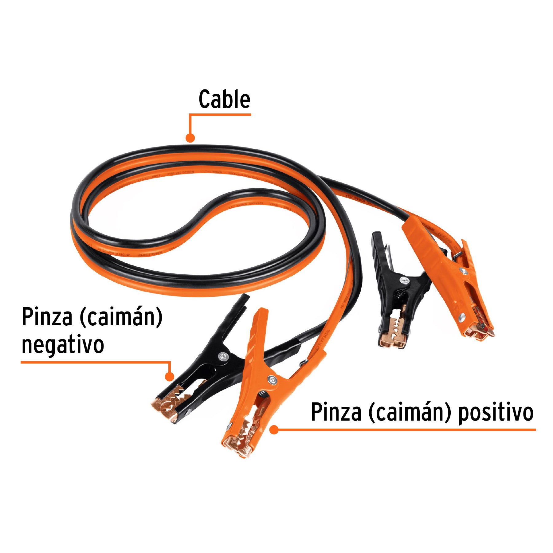 Cables pasa corriente, 3 m, calibre 8 awg