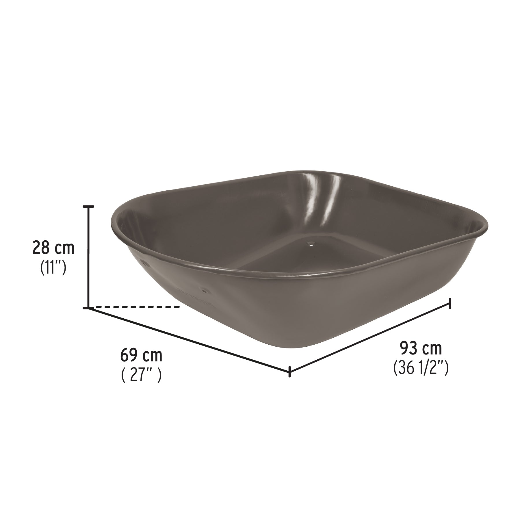 Carretilla 5.5ft3,neum.ref, bastidor bipartido, gris, Pretul