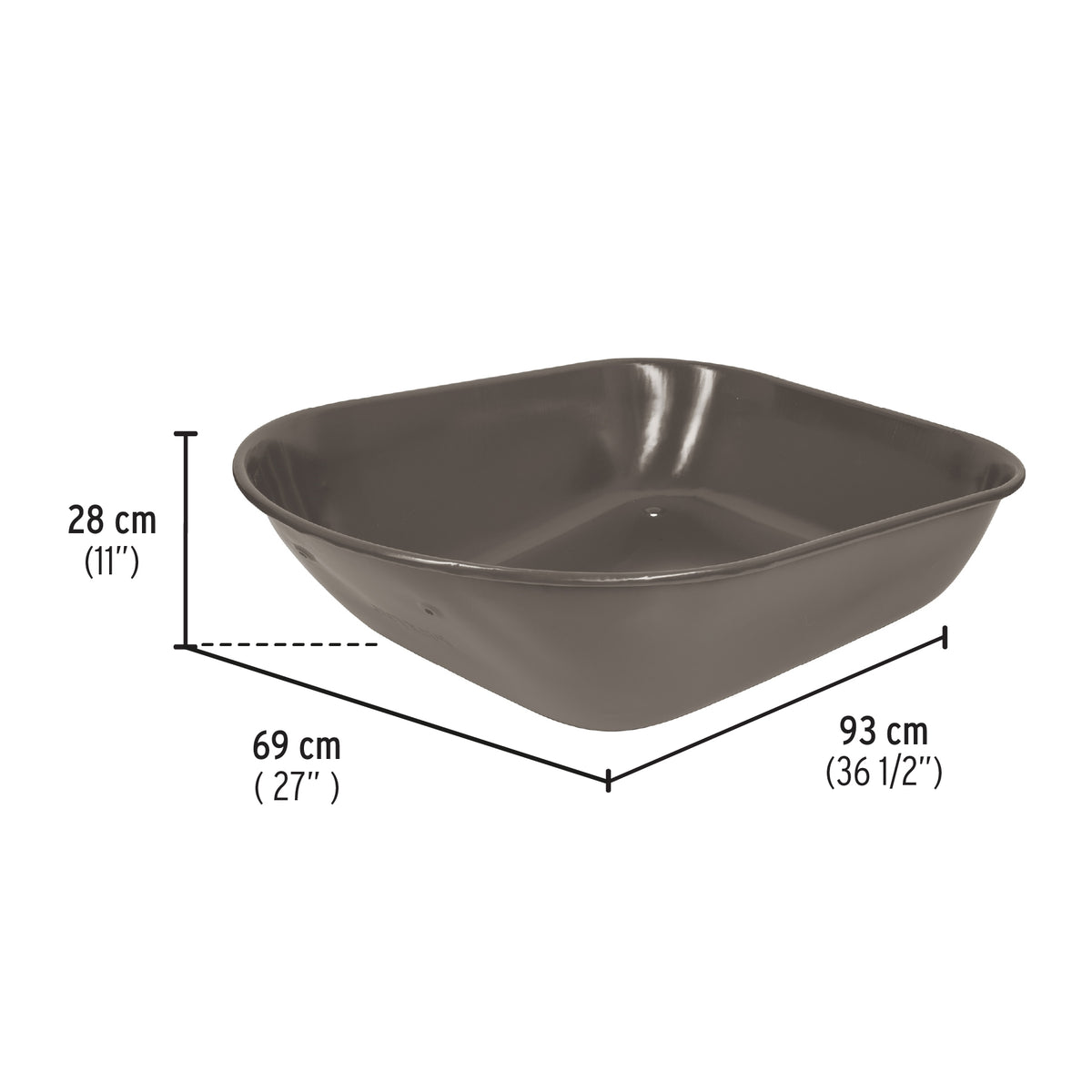 Carretilla 5.5ft3,neum.ref, bastidor bipartido, gris, Pretul