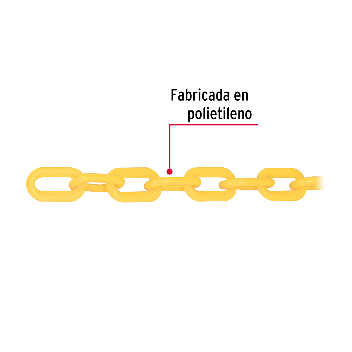 Cadena de plástico de 5mm, amarilla