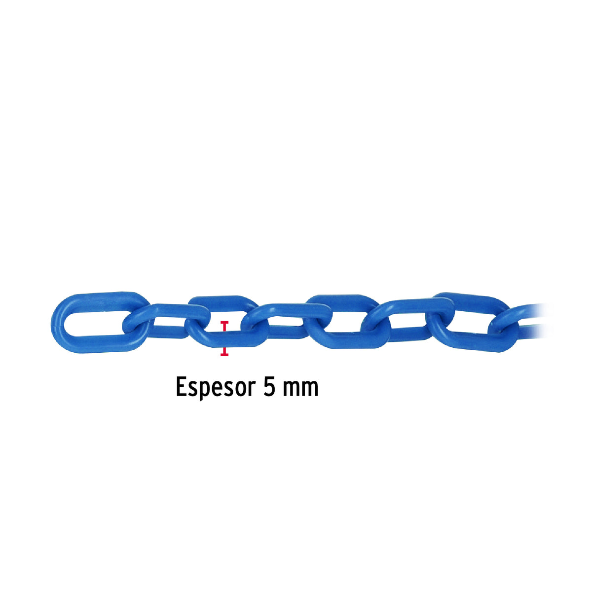 Cadena de plástico de 5mm, azul