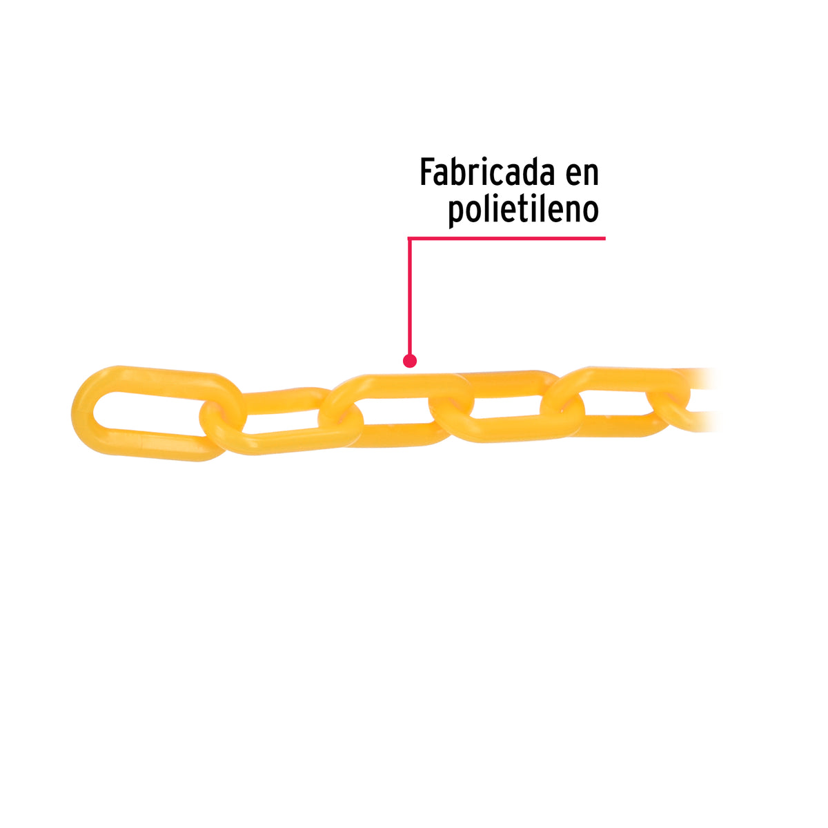 Cadena de plástico de 8mm, amarilla