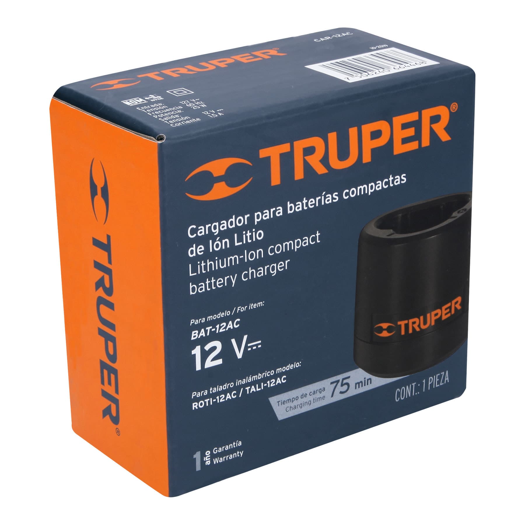 Cargador de baterías, ión litio, 12 V para taladro TALI-12A