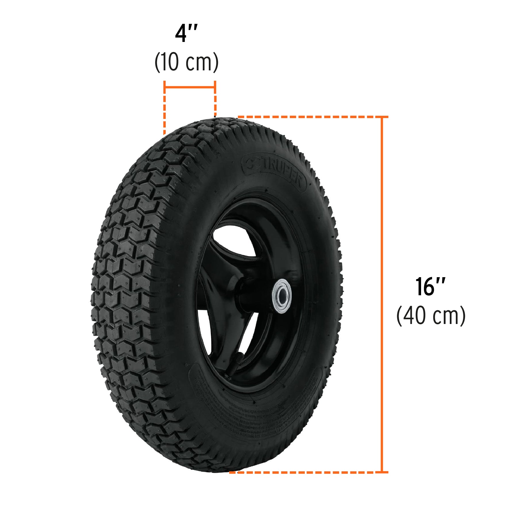 Carretilla 8 ft3, llanta neumática reforzada
