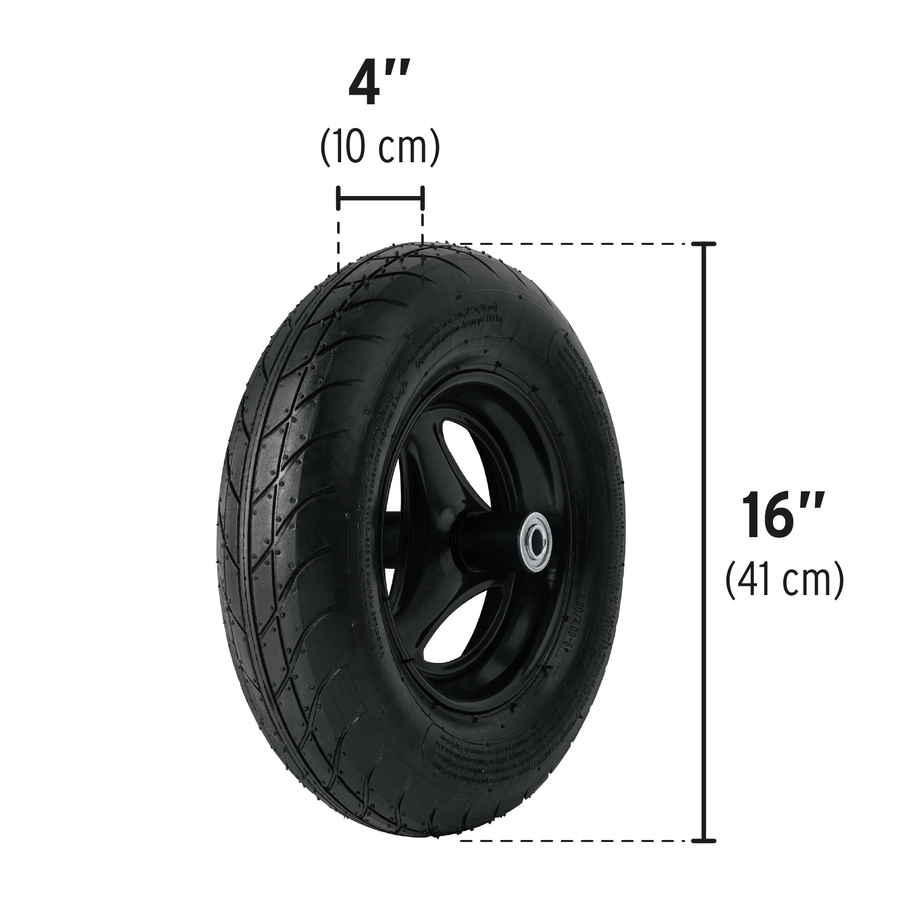 Carretilla 8 ft3, doble llanta neumática