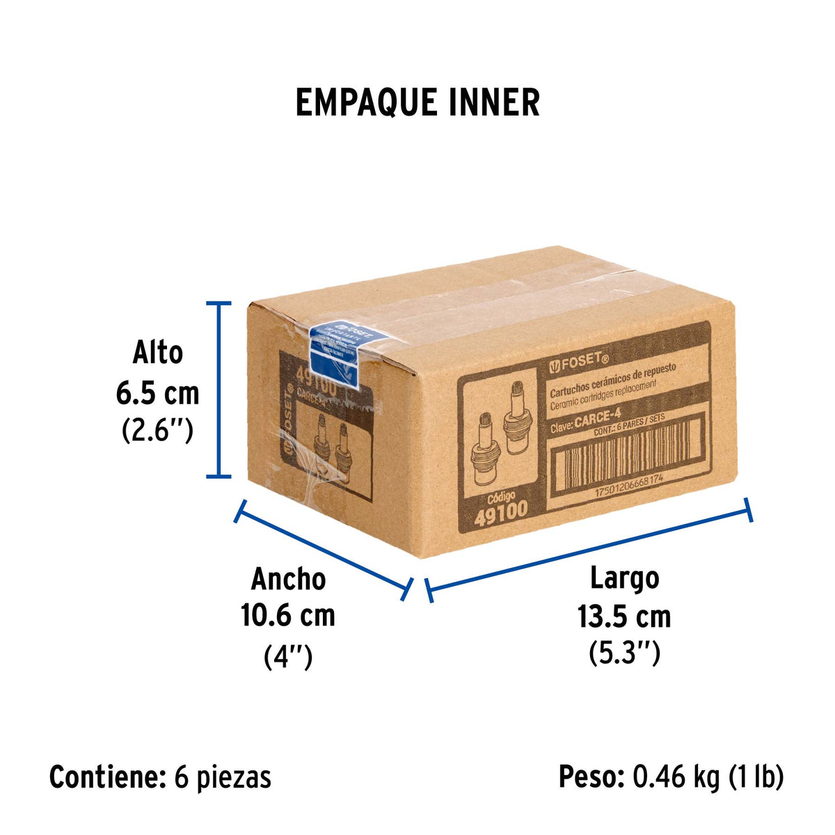 Cartuchos cerámico para mezcladoras Aqua y Basic, 2 piezas