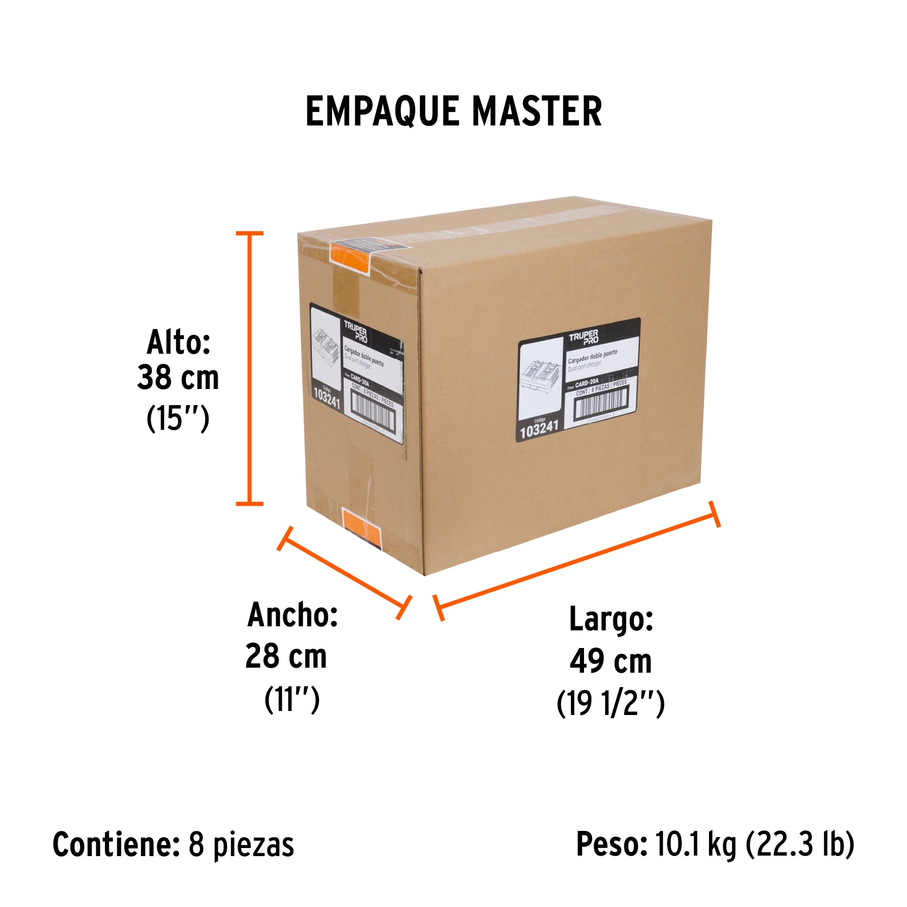 Cargador dual de baterías de ion litio 20V, TRUPER PRO