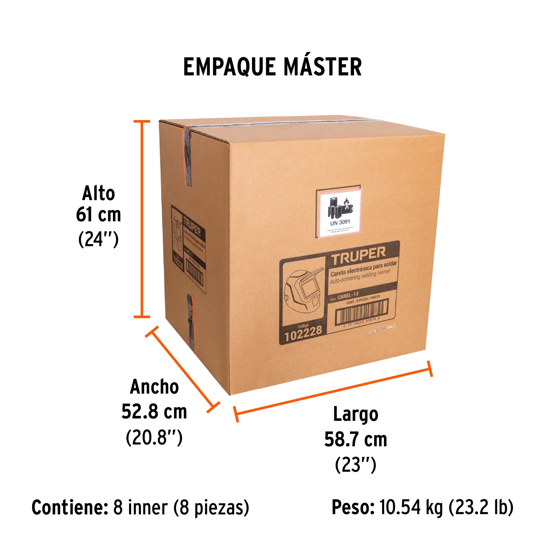 Careta electrónica para soldar, sombra 9-13, Truper