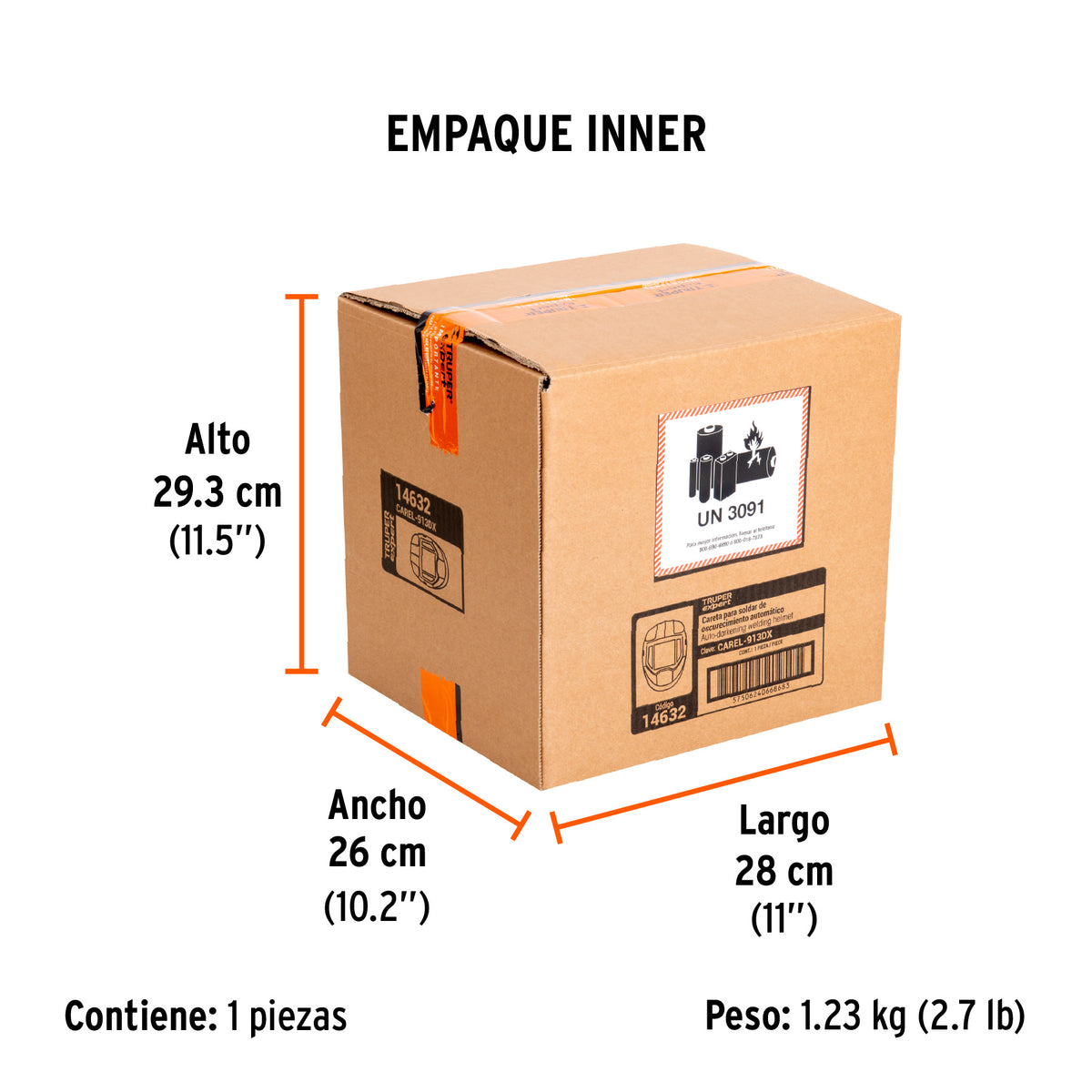 Careta digital para soldar, sombra 9 a 13, Truper Expert