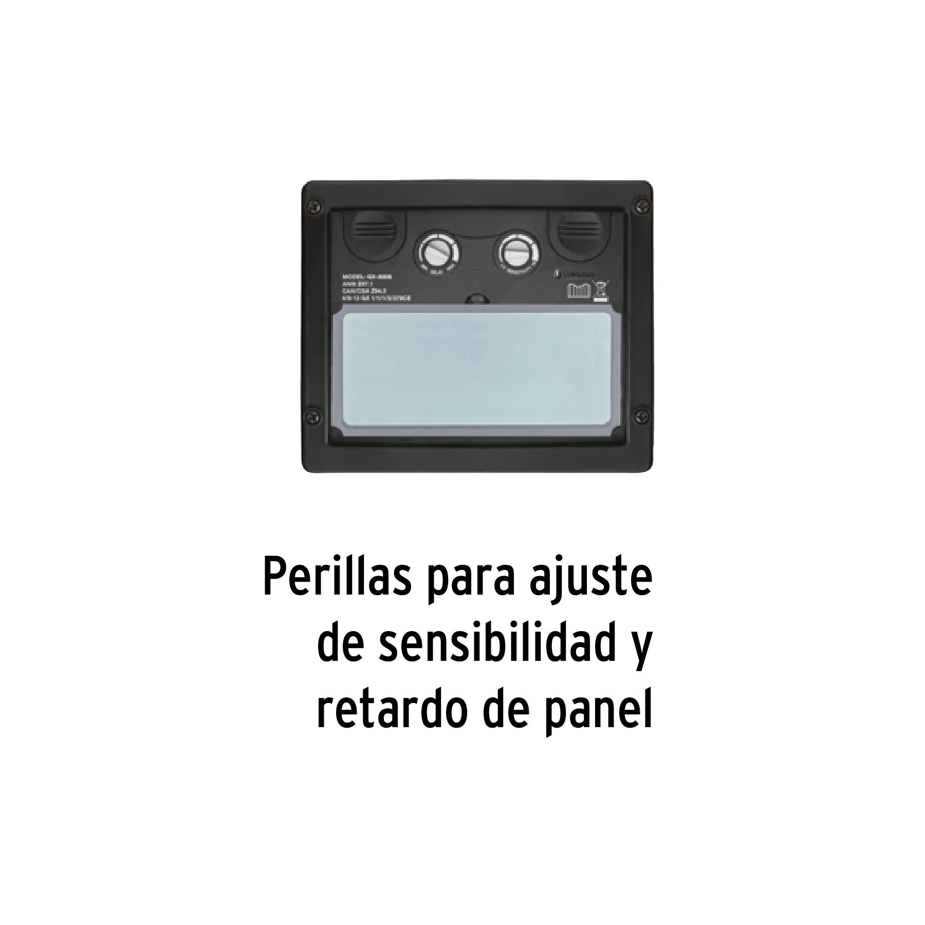 Careta electrónica para soldar sombra 9a13 Pretul con micas