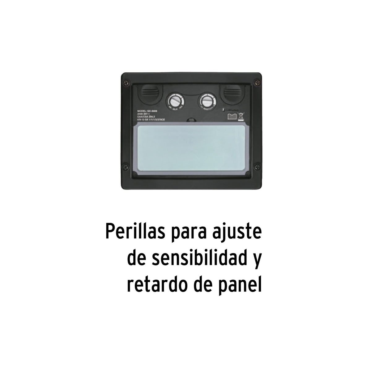 Careta electrónica para soldar sombra 9a13 Pretul con micas