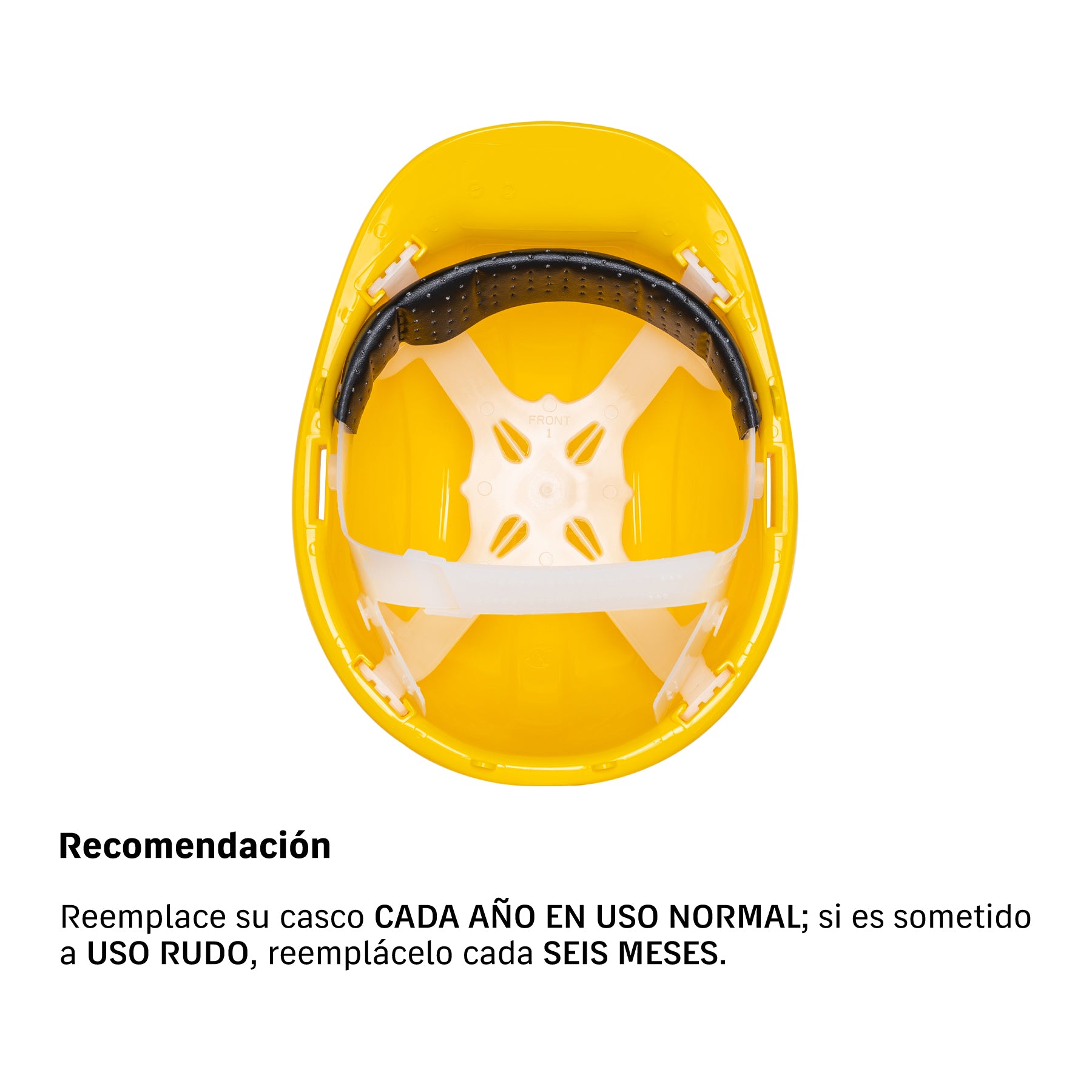 Casco de seguridad, color amarillo, pretul
