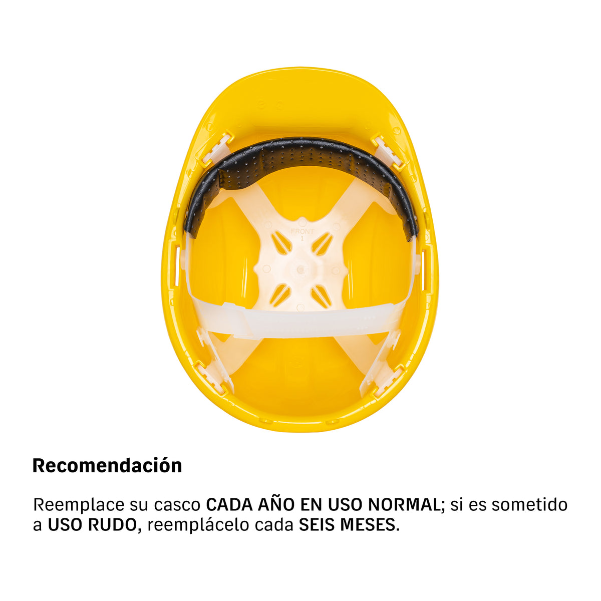 Casco de seguridad, color amarillo, pretul