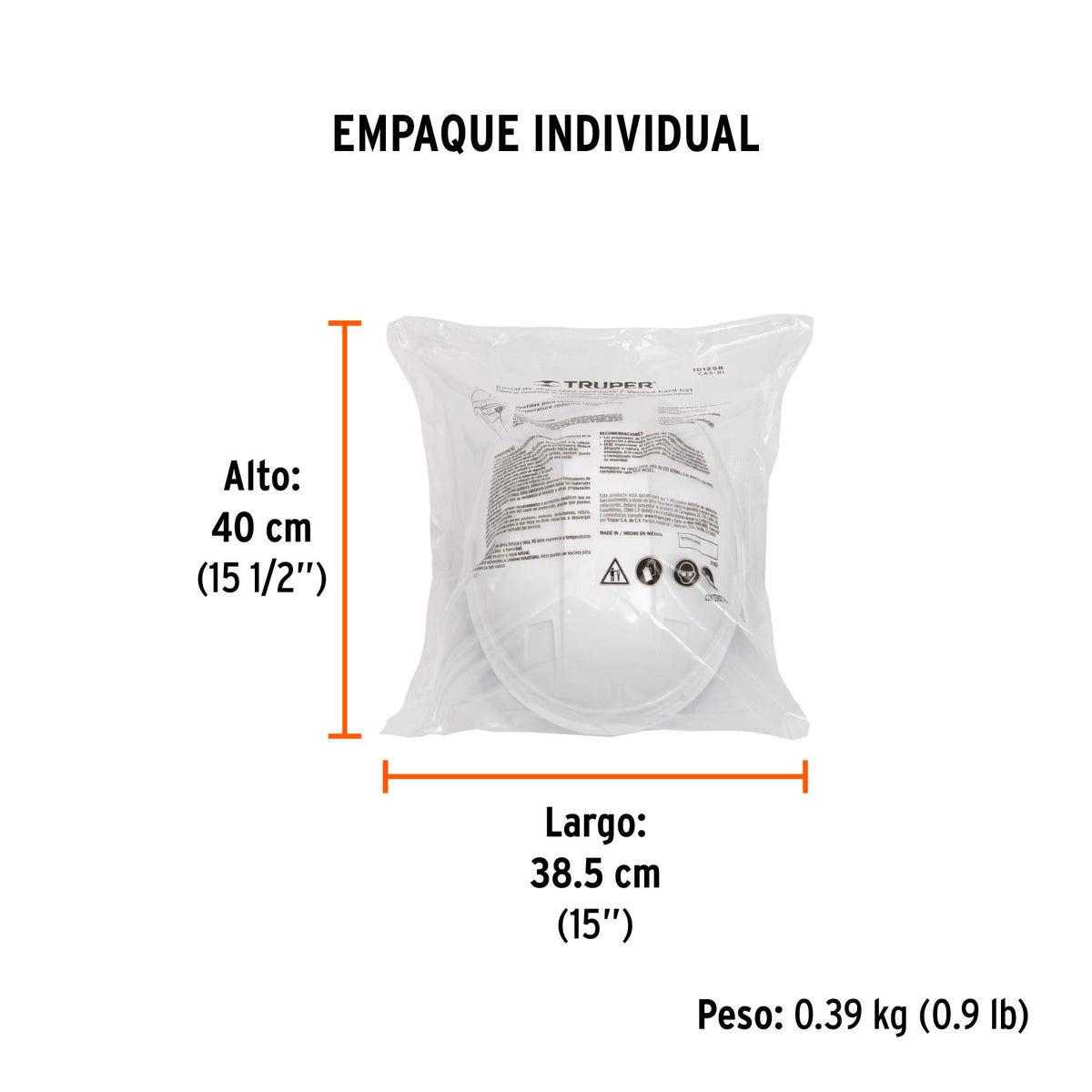Casco de seguridad ventilado, ajuste de matraca, blanco