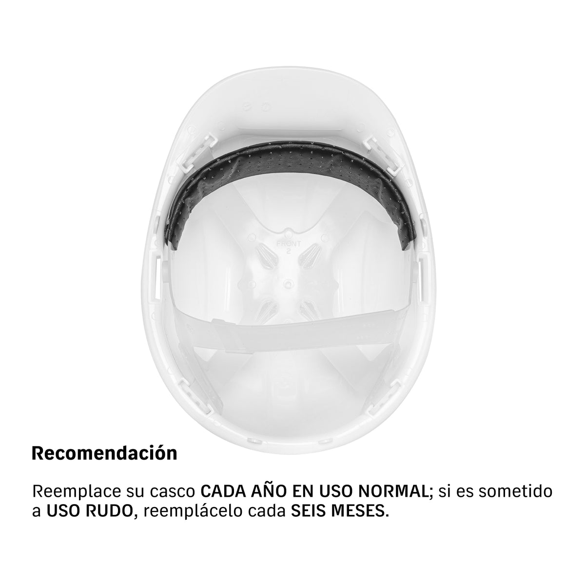 Casco de seguridad, color blanco, pretul