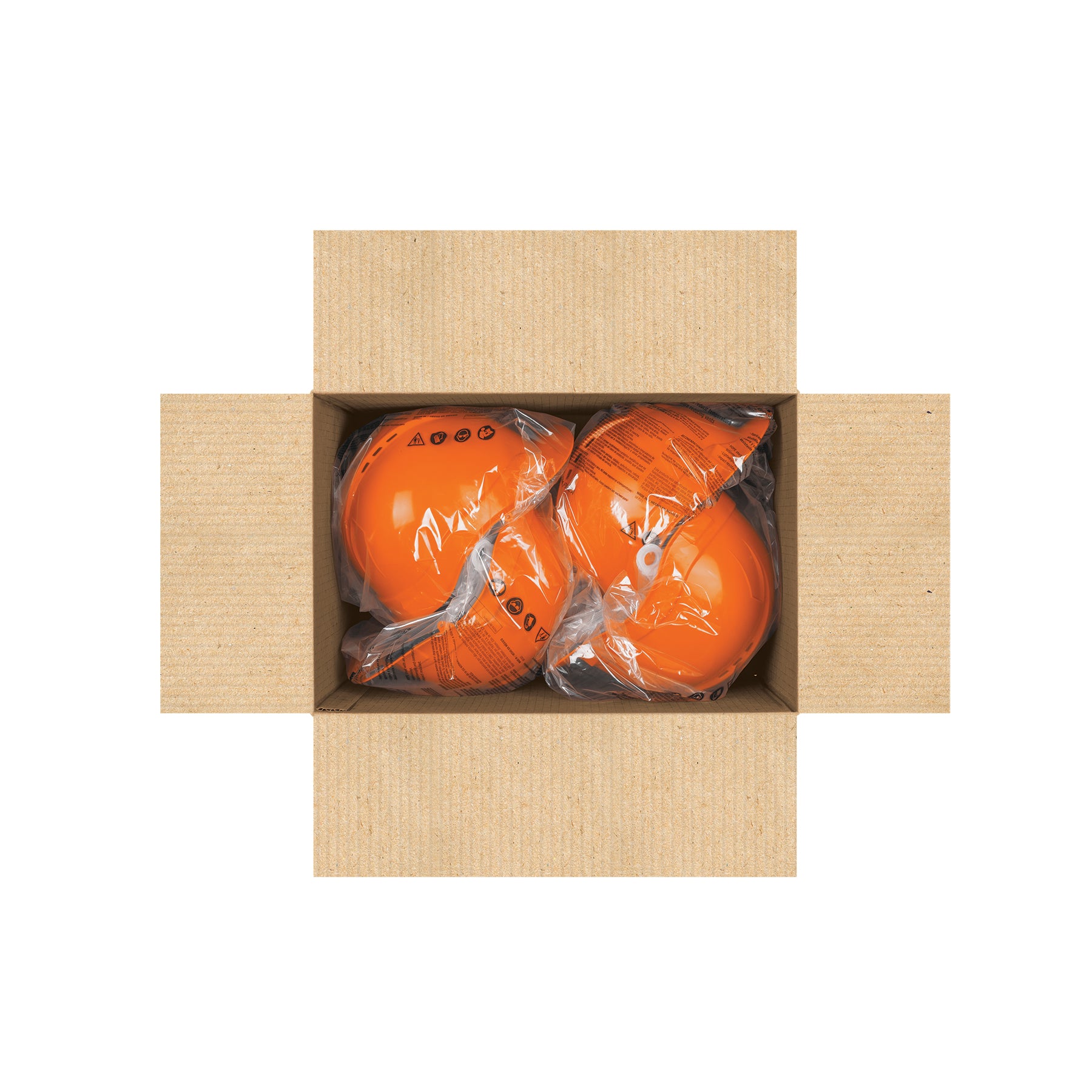 Casco de seguridad ventilado naranja