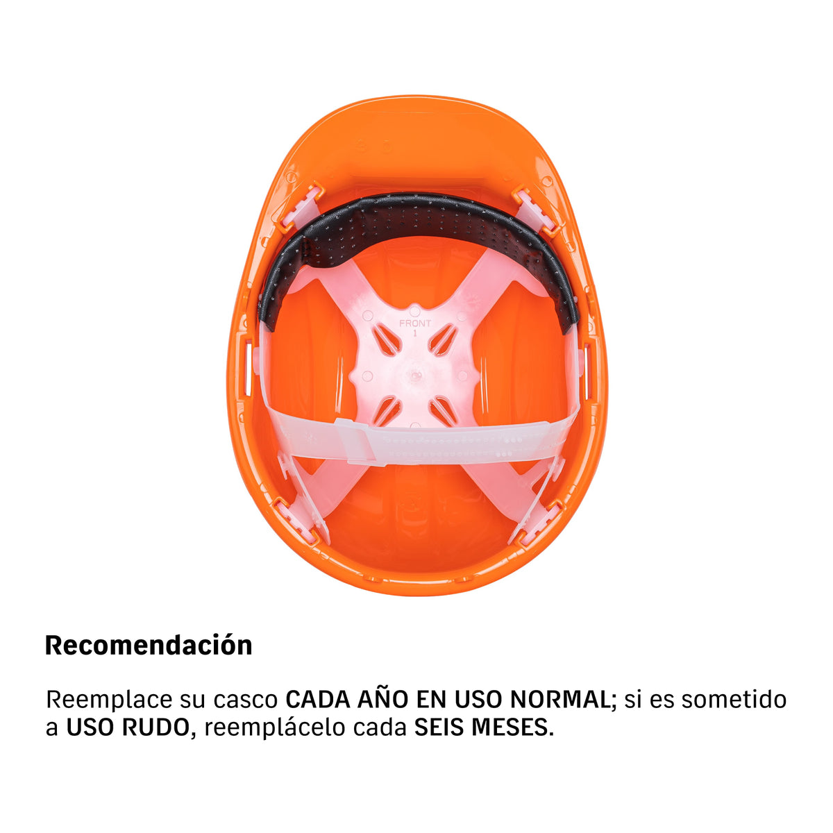 Casco de seguridad, color naranja, pretul