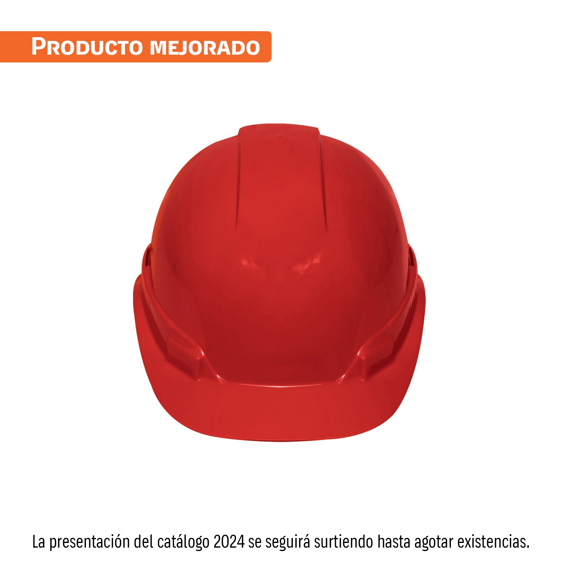 Casco de seguridad ventilado rojo