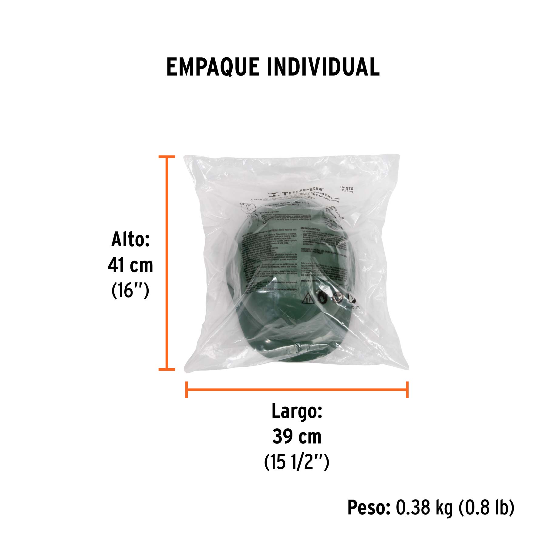 Casco de seguridad ventilado verde