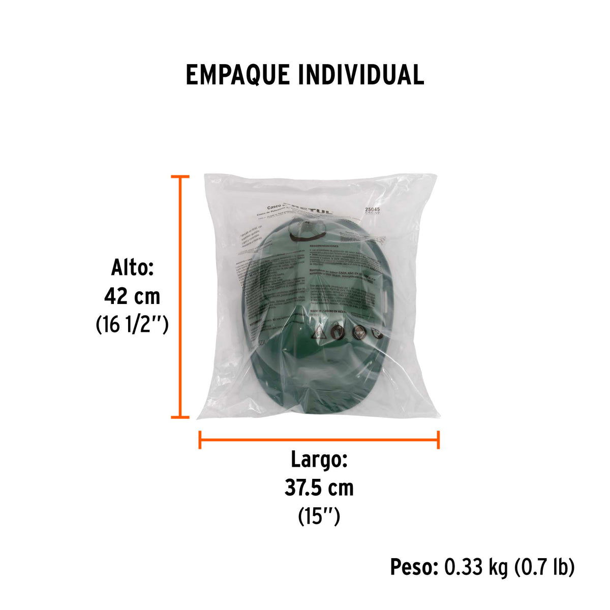 Casco de seguridad, color verde, pretul