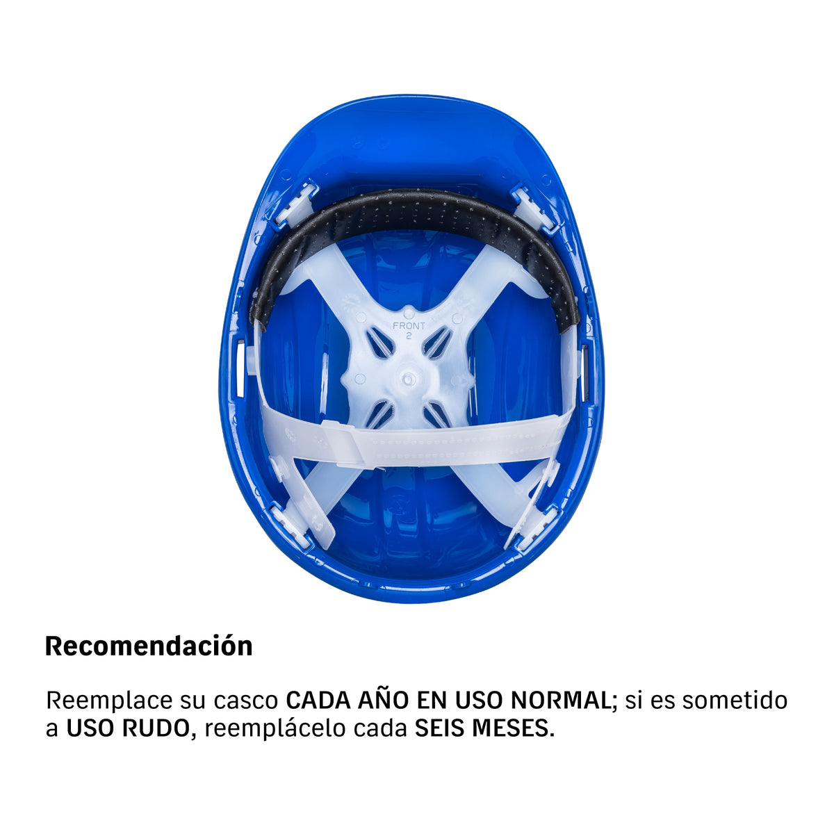 Casco de seguridad, color azul, pretul