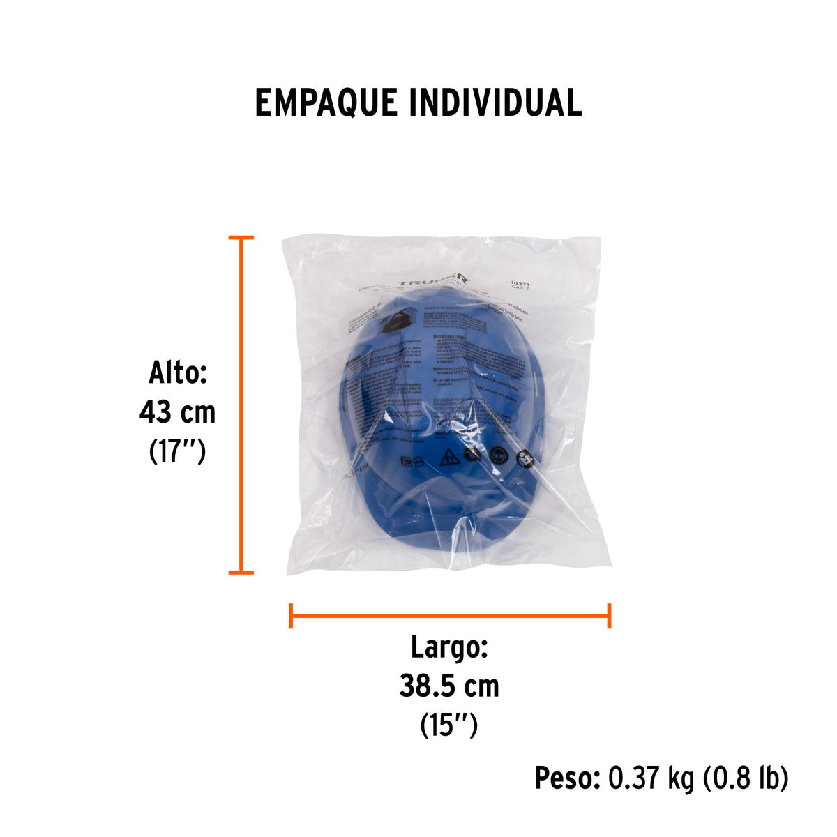 Casco de seguridad color azul
