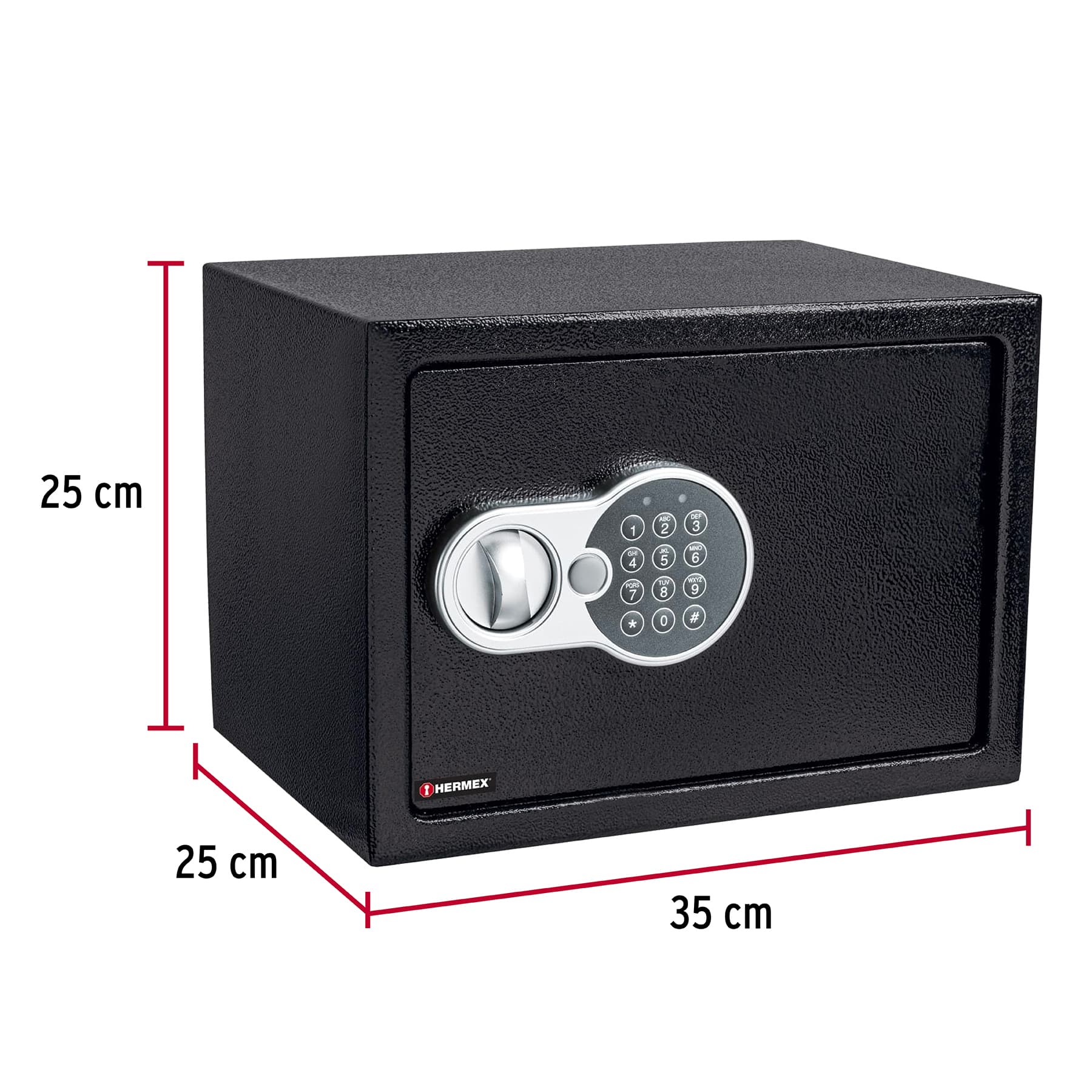 Caja de seguridad electrónica, 35 cm, 21 litros